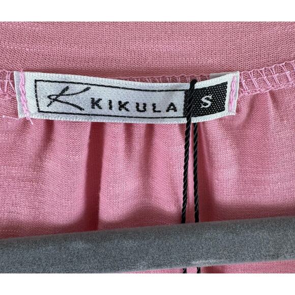 Kikula NWT Pink Short Sleeve T-Neck Lightweight Stretchy T-Shirt Size S - Picture 4 of 5
